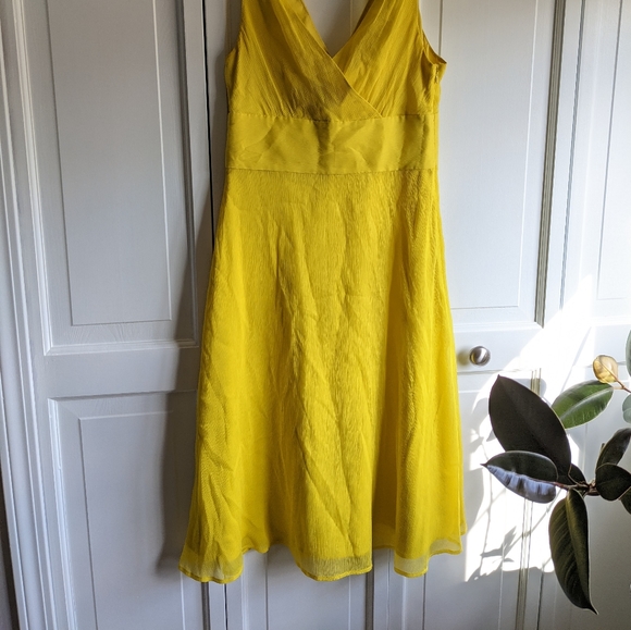 J.CREW Silk Sophia Dress in Canary Yellow - Picture 2 of 2